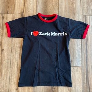 Y2K I Love Zach Morris Saved By The Bell Ringer Tee - Medium